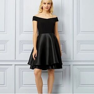 NWT Le Château Off-Shoulder Black Cocktail Dress Sz XXL